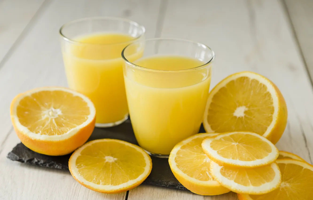 Фото обои стакан, апельсин, сок, цитрус, фреш
