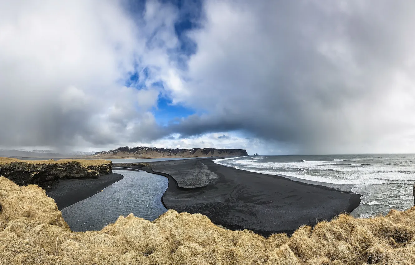 Фото обои море, берег, Исландия