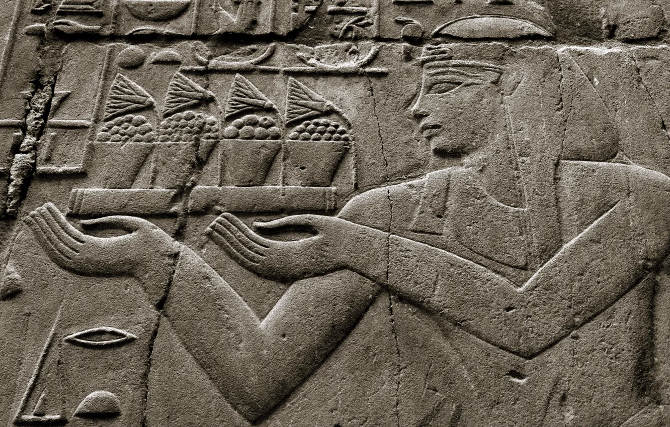 Фото обои стиль, стена, Египет, древность