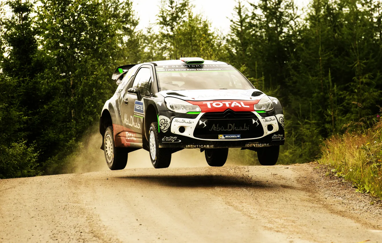 Фото обои Прыжок, Citroen, DS3, WRC, Rally, Ралли, Finland