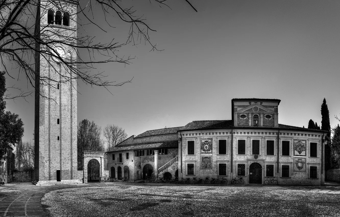Фото обои дом, башня, Scorcio di Sesto al Reghena