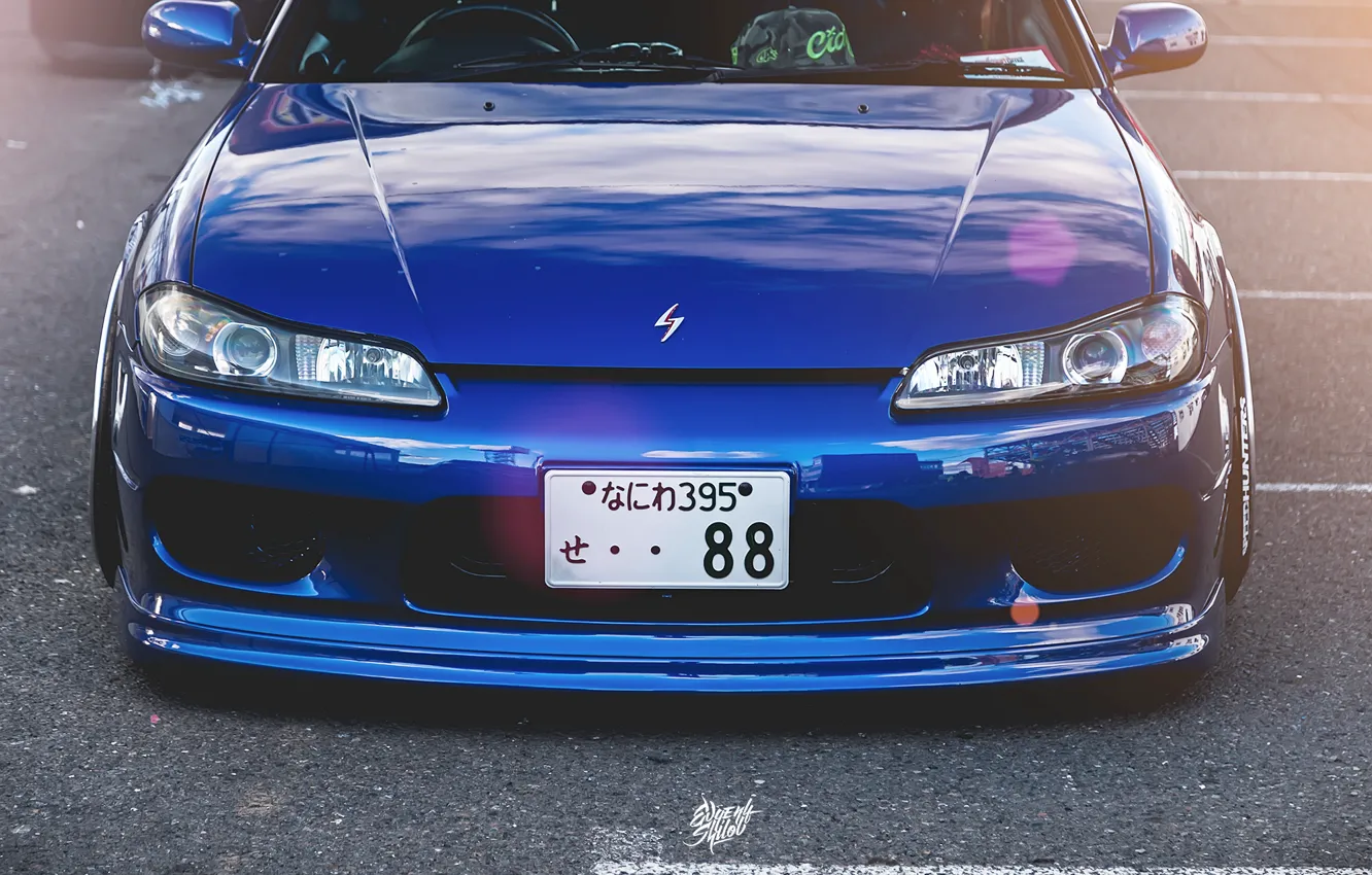 Фото обои Авто, Тюнинг, Ниссан, S15, Silvia, Nissan, Blue, Front