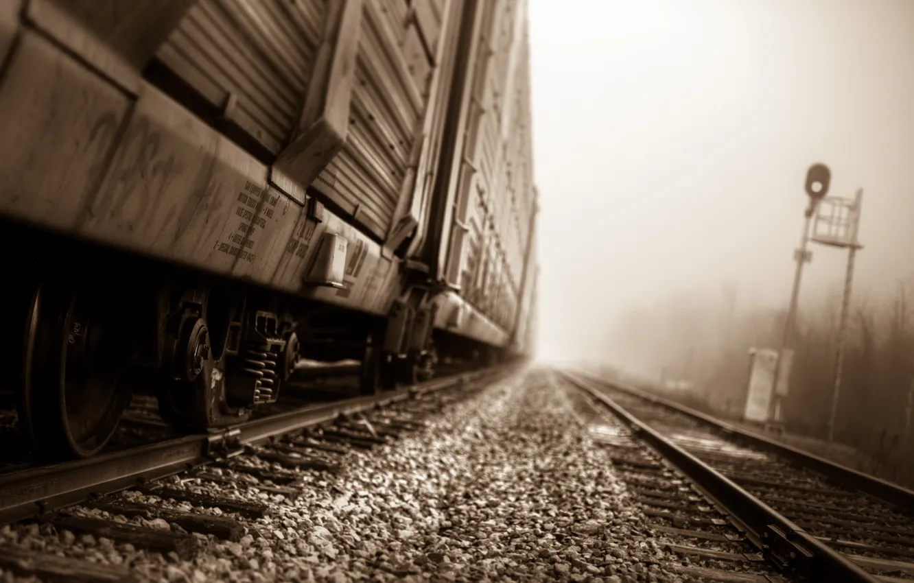 Фото обои фон, поезд, железная дорога