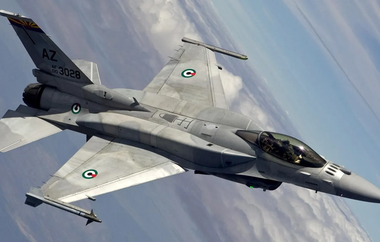 Фото обои IFTS pod;, United Arab Emirates Air Force, Desert Falcon, F-16E Block 60