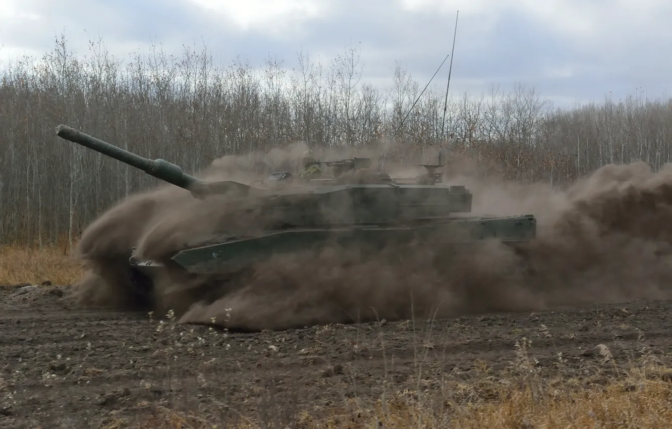 Фото обои скорость, пыль, танк, боевой, Leopard 2А6, «Леопард 2A6»