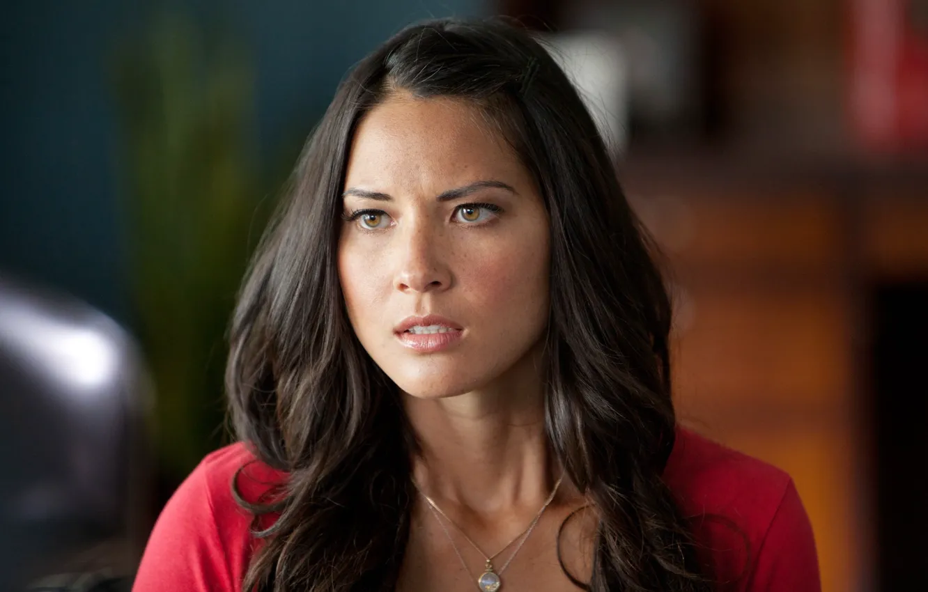 Фото обои взгляд, поза, модель, макияж, актриса, брюнетка, Olivia Munn, телеведущая