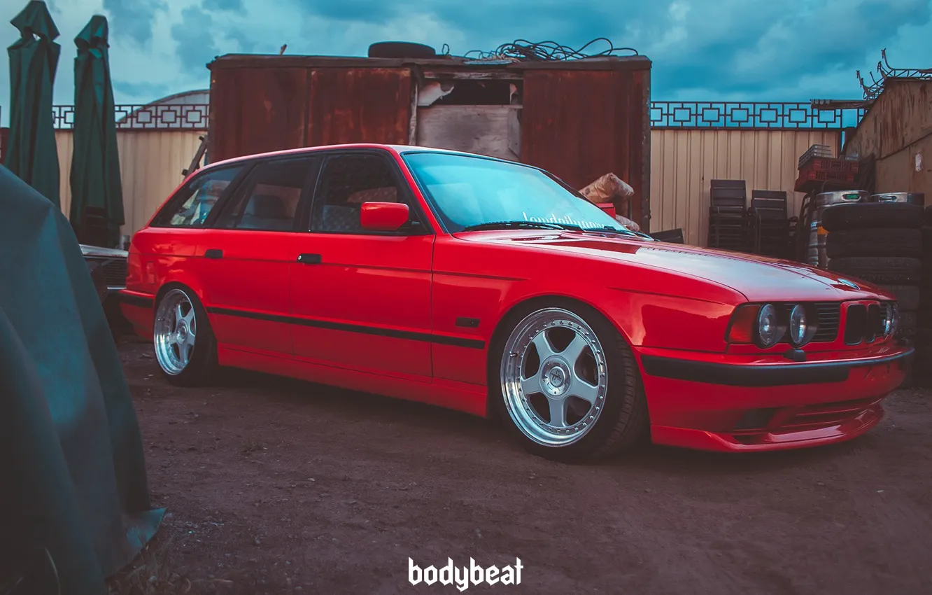 Фото обои bmw, touring, e34