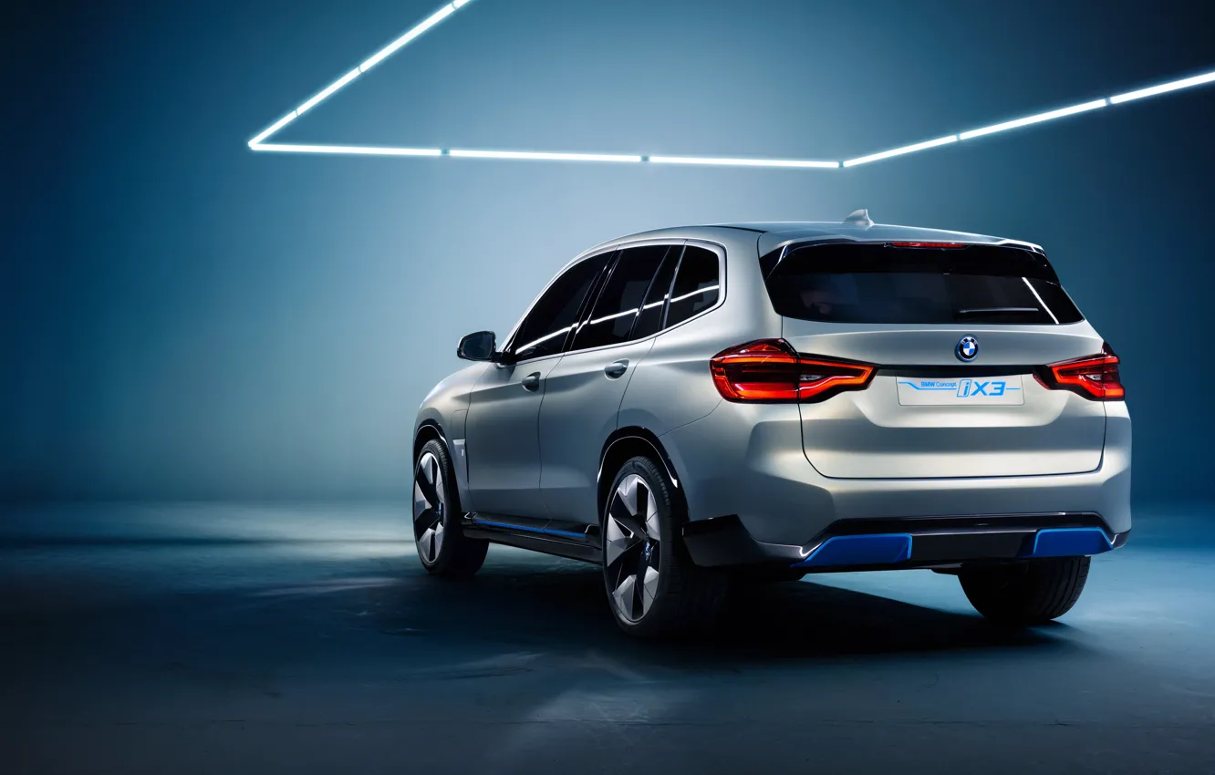 Фото обои Concept, вид сзади, 2018, электрокроссовер, BMW iX3