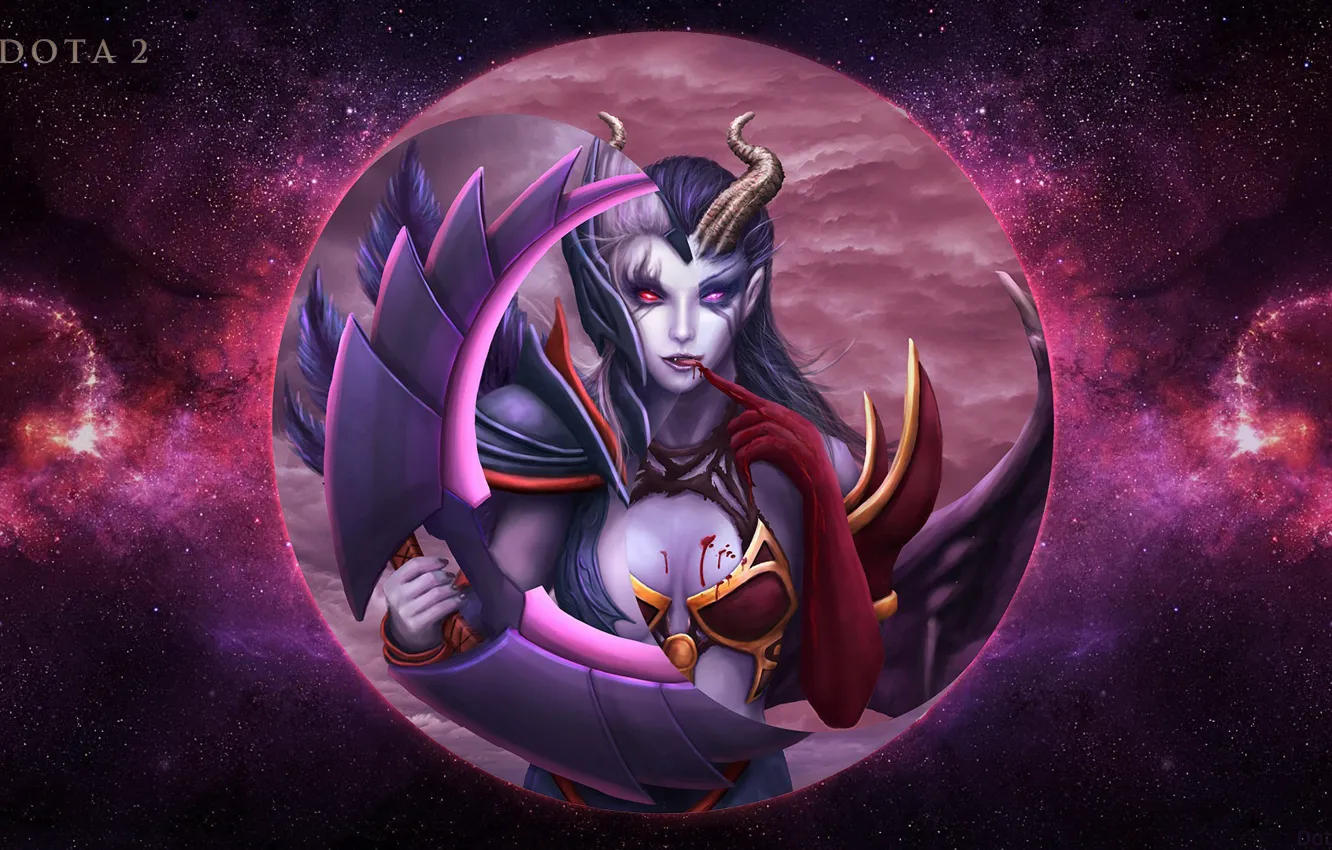 Фото обои moon, Dota 2, Akasha, queen of pain, vengeful spirit, MOBA games