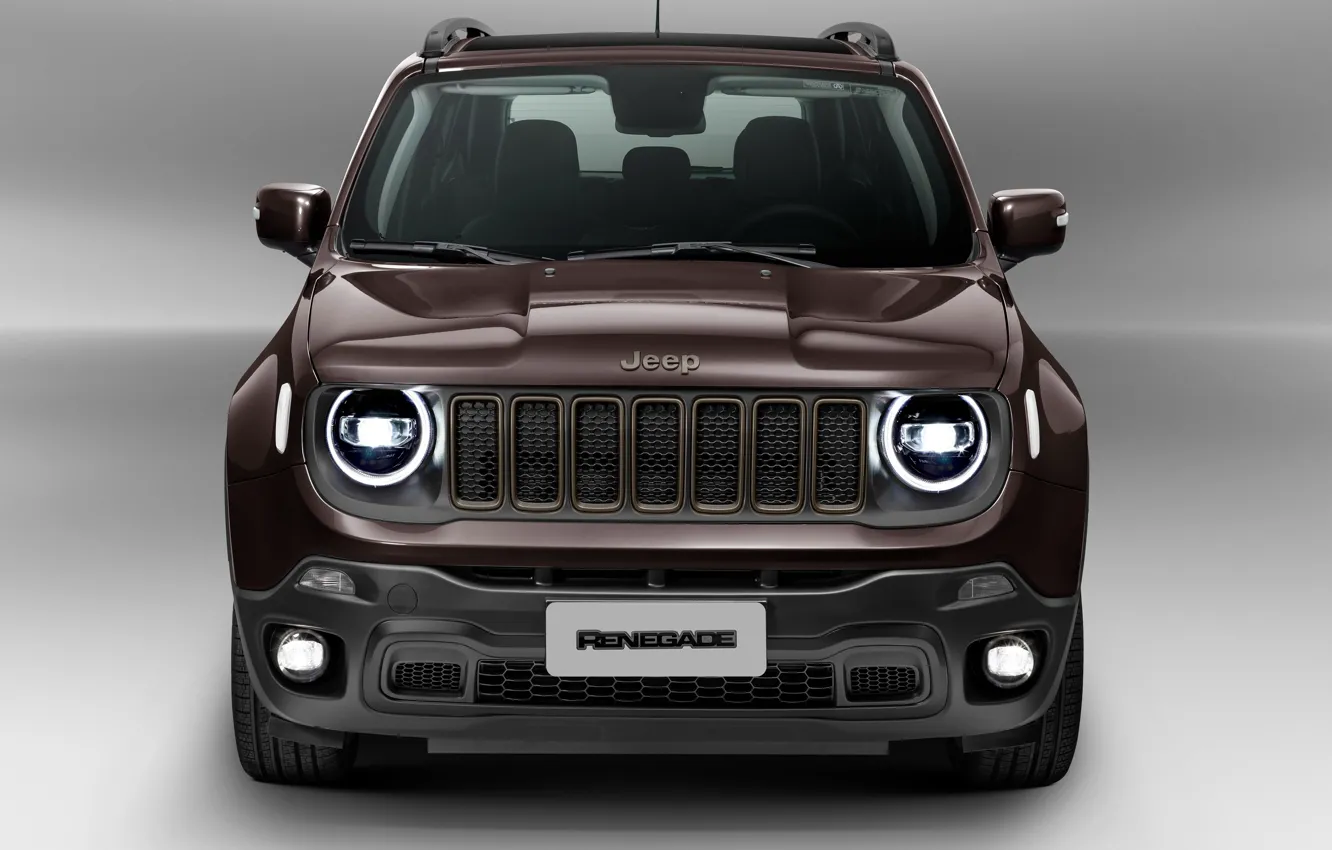 Фото обои вид спереди, 2018, Jeep, Limited, Renegade