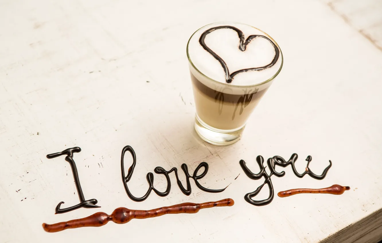 Фото обои любовь, сердце, кофе, love, I love you, heart, romantic, coffee