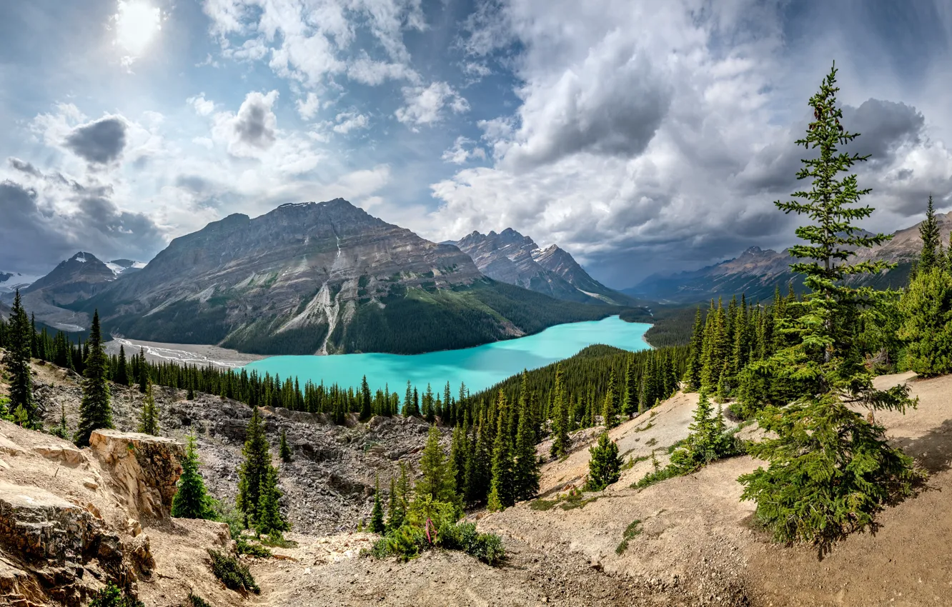 Фото обои Канада, Banff National Park, Alberta, Peyto Lake