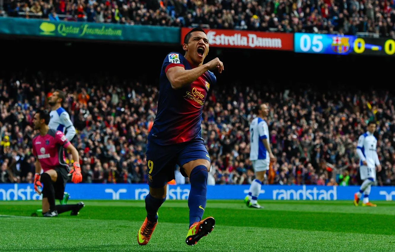 Фото обои барселона, Alexis, barcelona, chile, Sanchez, primera, La liga