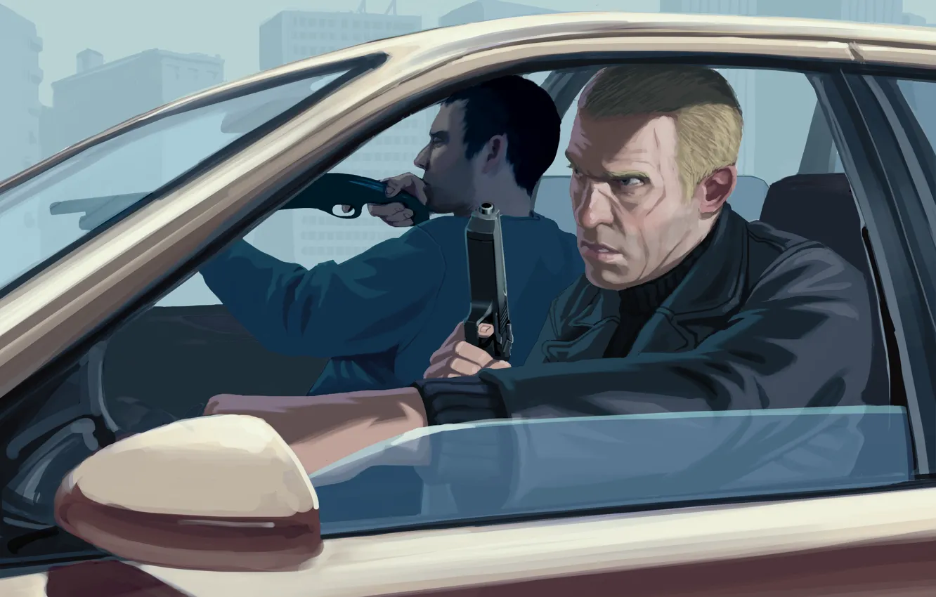 Фото обои GTA, Rockstar, Game, Grand Theft Auto IV