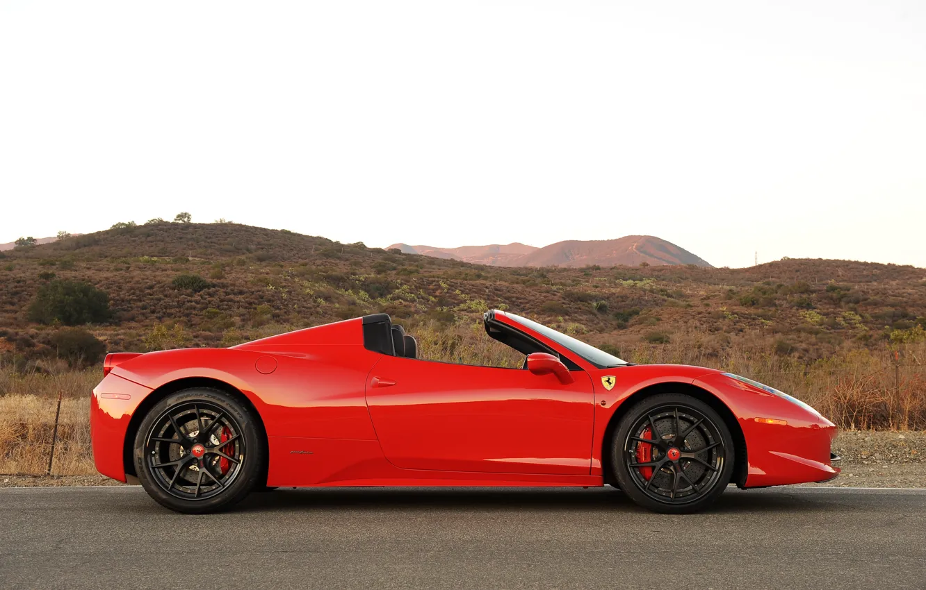 Фото обои Ferrari, side, 458, Hennessey, Hennessey Ferrari 458 Spider