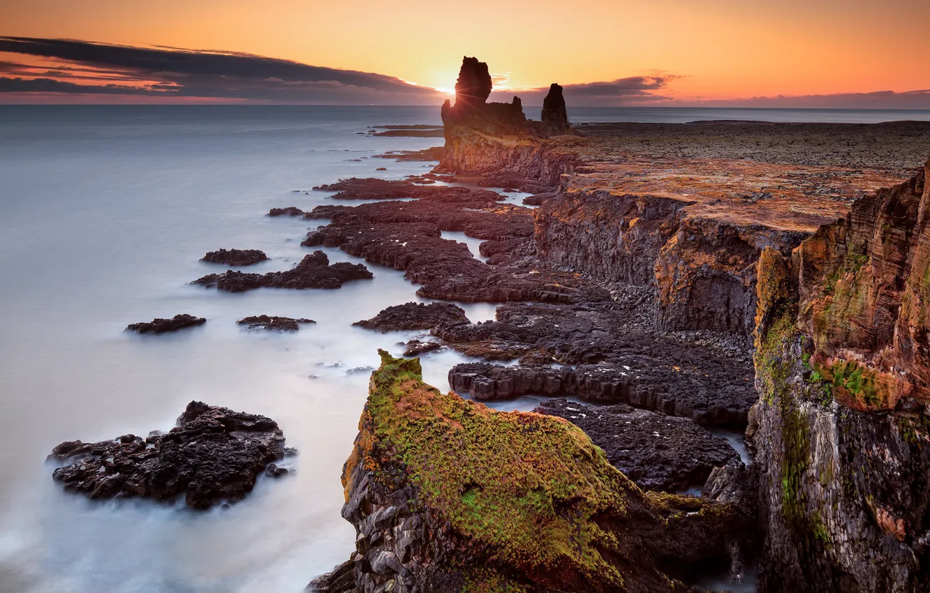 Фото обои море, берег, Исландия