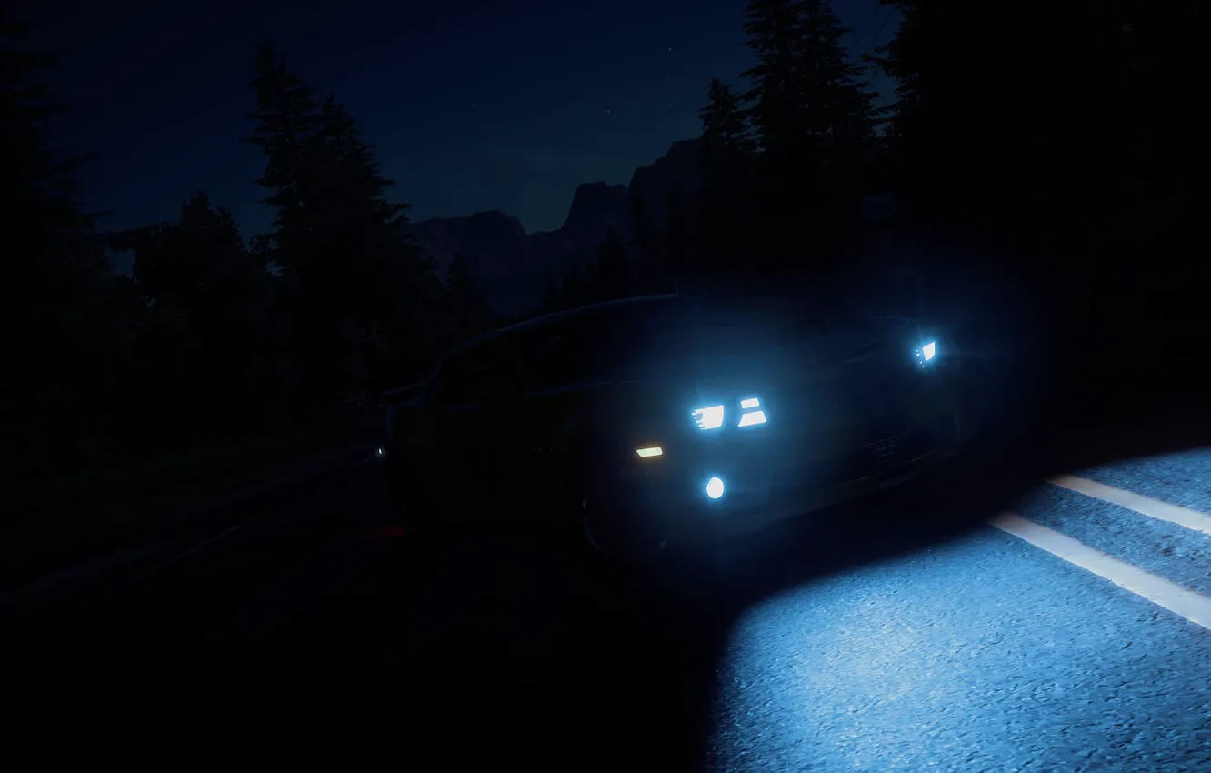 Фото обои свет, ночь, фары, Chevrolet, Camaro, the Crew
