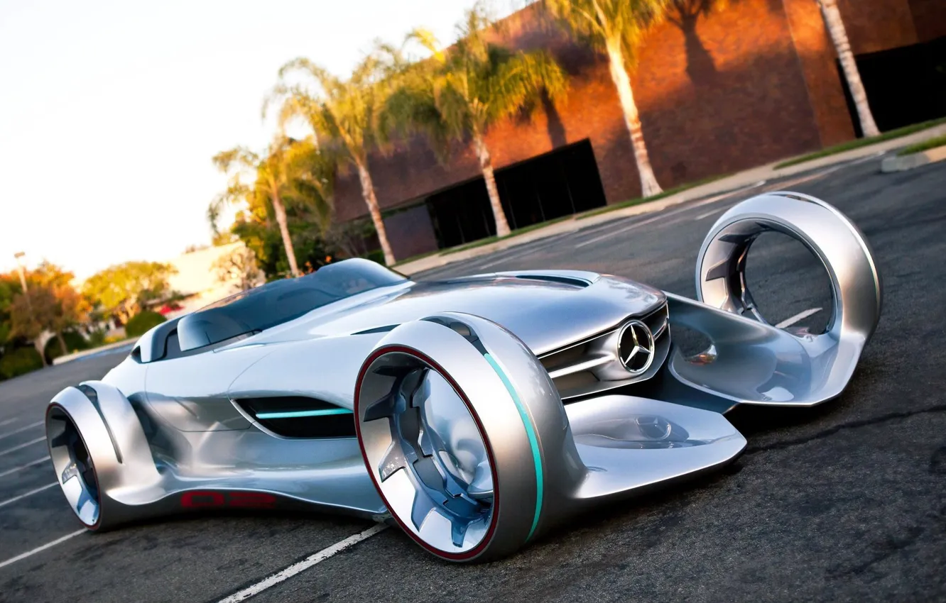 Фото обои Mercedes, Lightning, Silver
