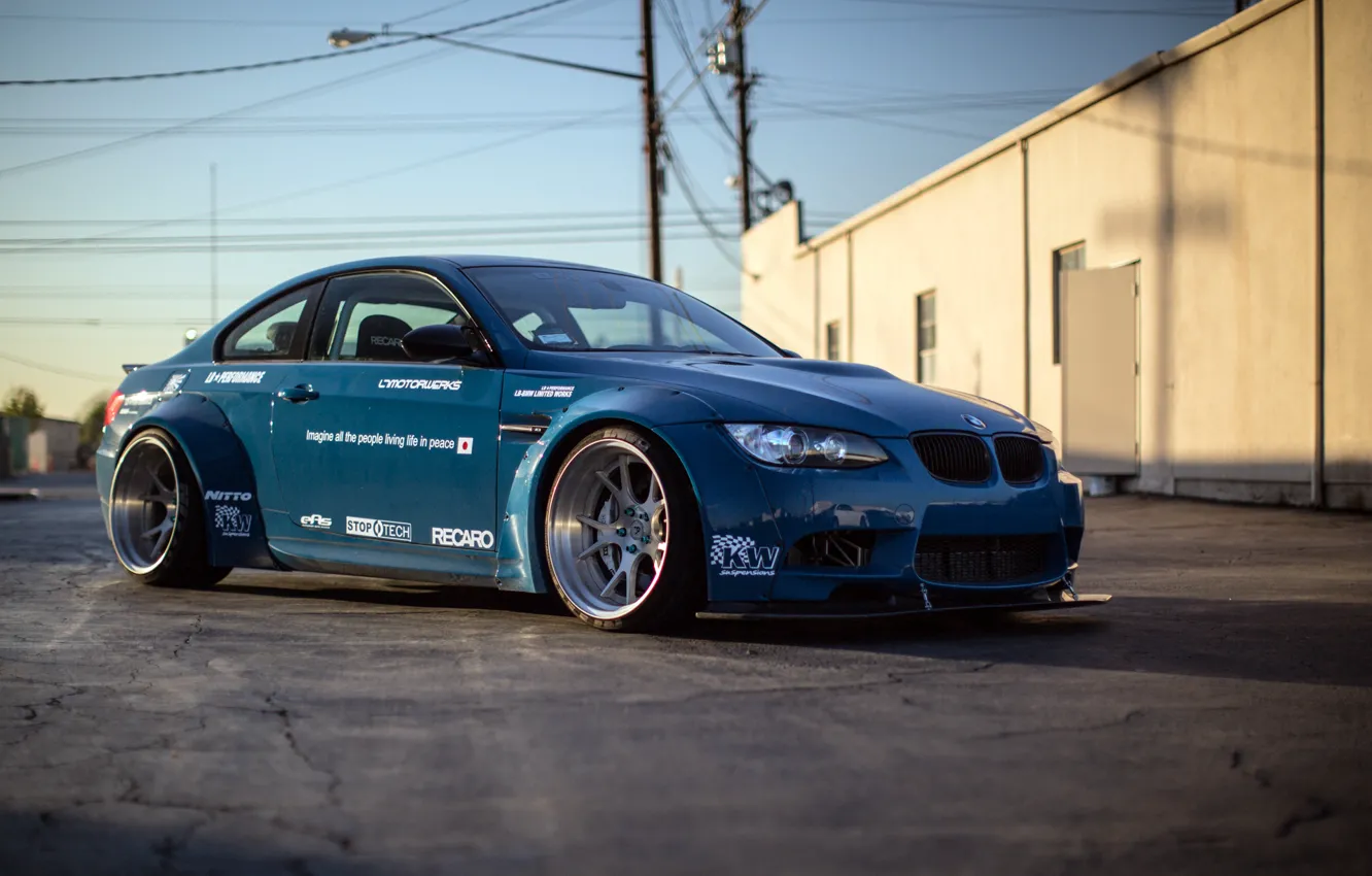 Фото обои бмв, BMW, blue, гоночная, race, E92