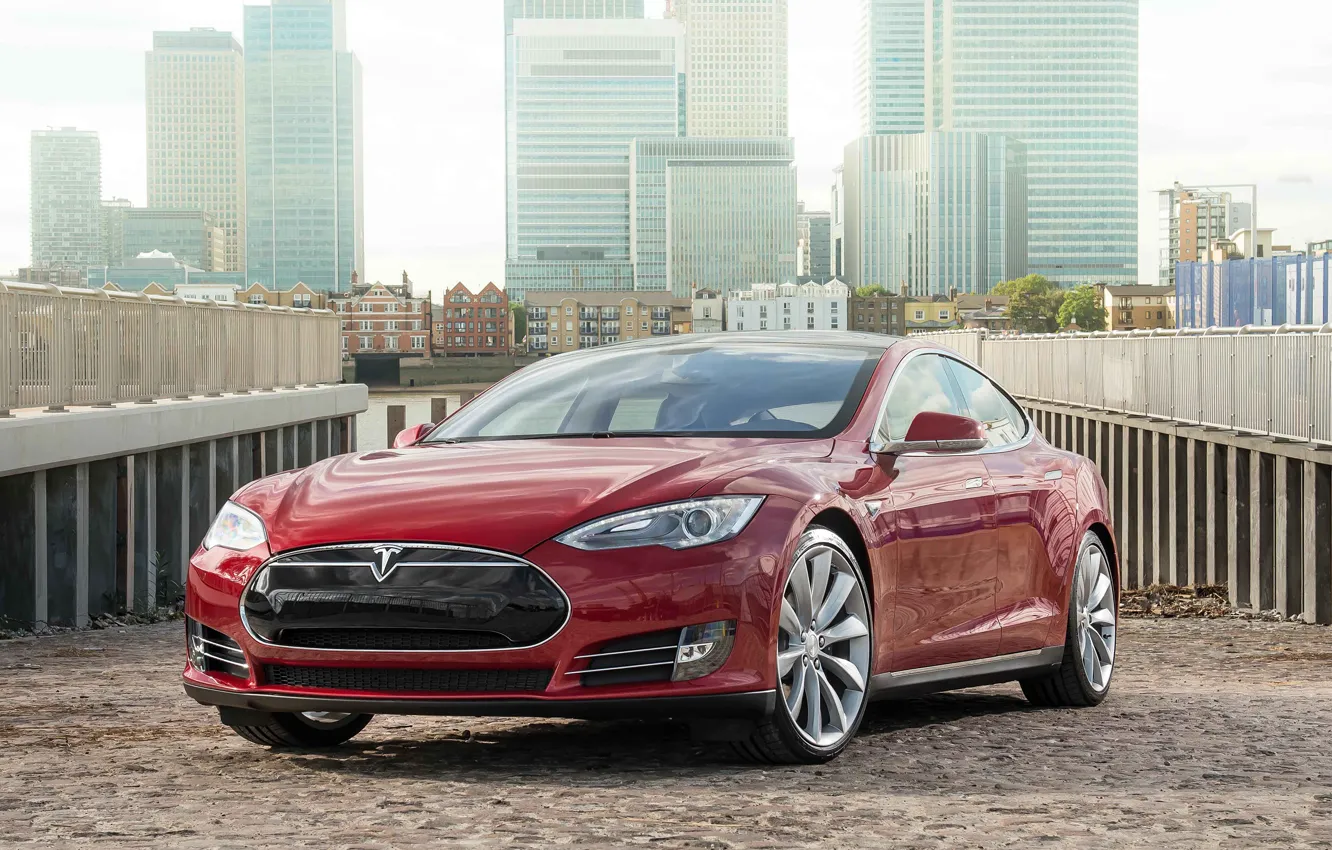 Фото обои Tesla, industrial, Model S, 2014