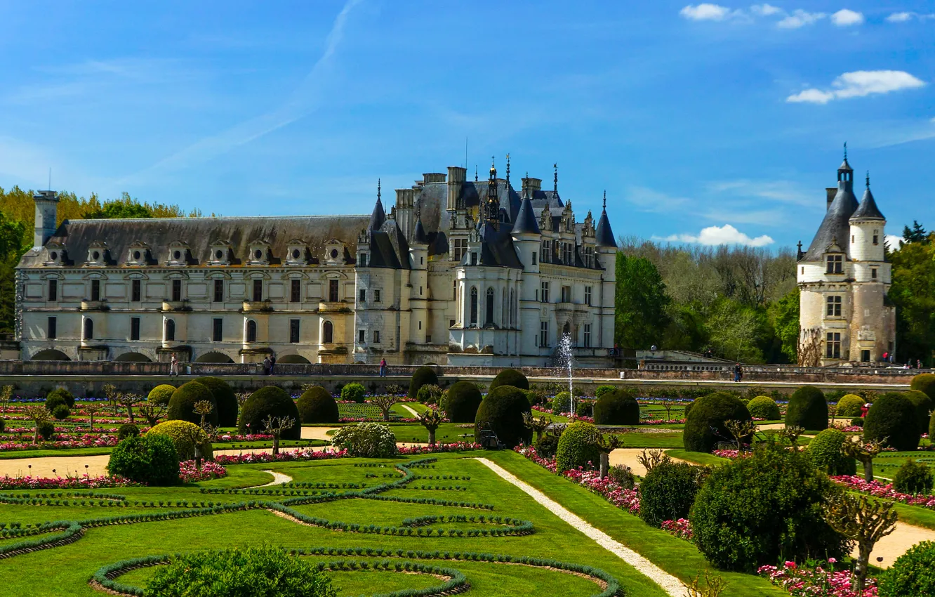 Фото обои Франция, замок Шенонсо, Эдр и Луара, Chenonceaux