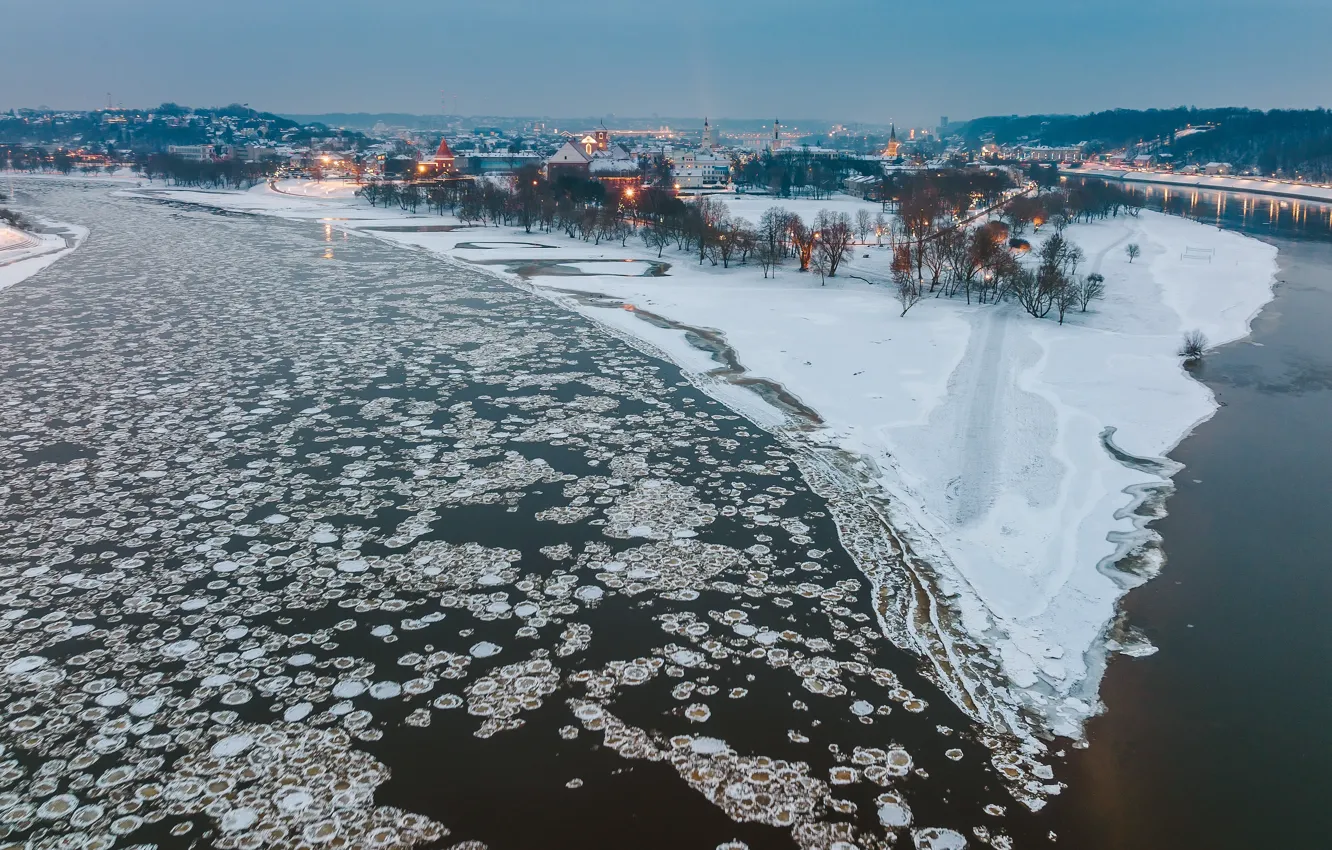 Фото обои Lietuva, Kaunas, žiema