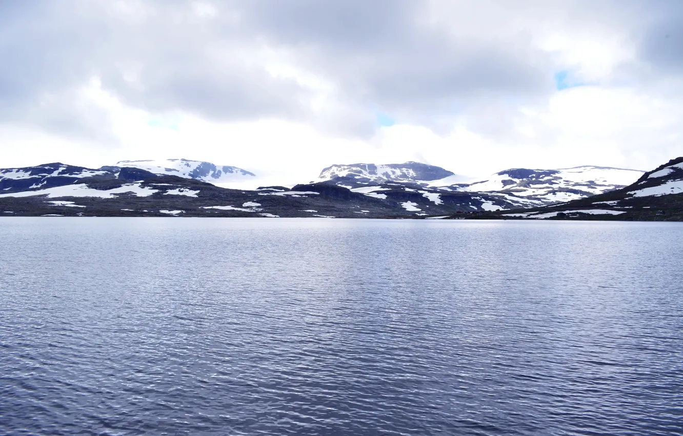 Фото обои холод, облака, снег, пейзаж, горы, природа, норвегия, фъерды