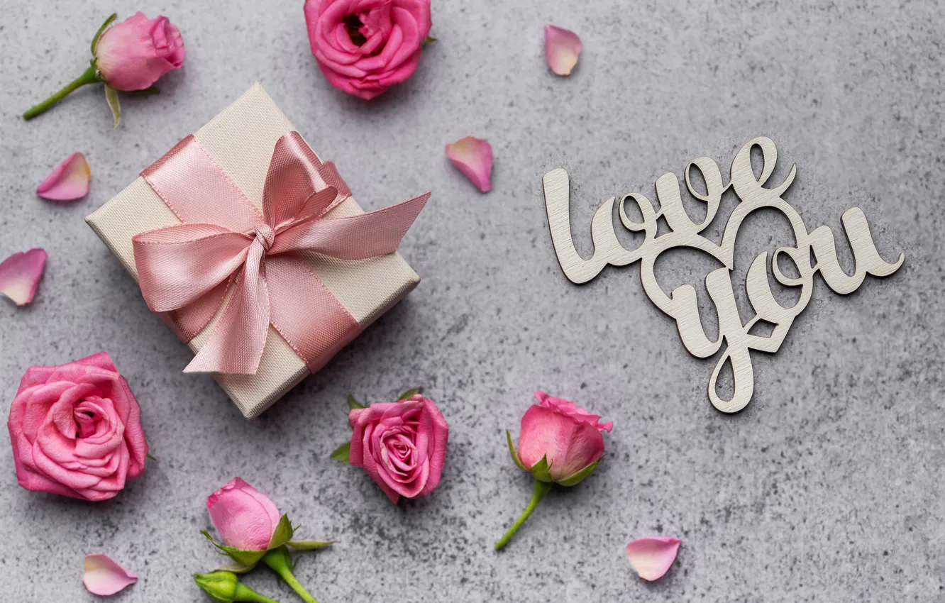 Фото обои любовь, цветы, подарок, романтика, сердце, розы, love, happy