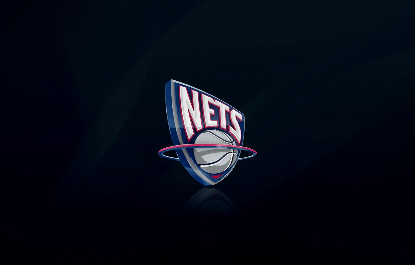 Фото обои Синий, Баскетбол, Фон, Логотип, NBA, Джерси, Сетки, New Jersey Nets