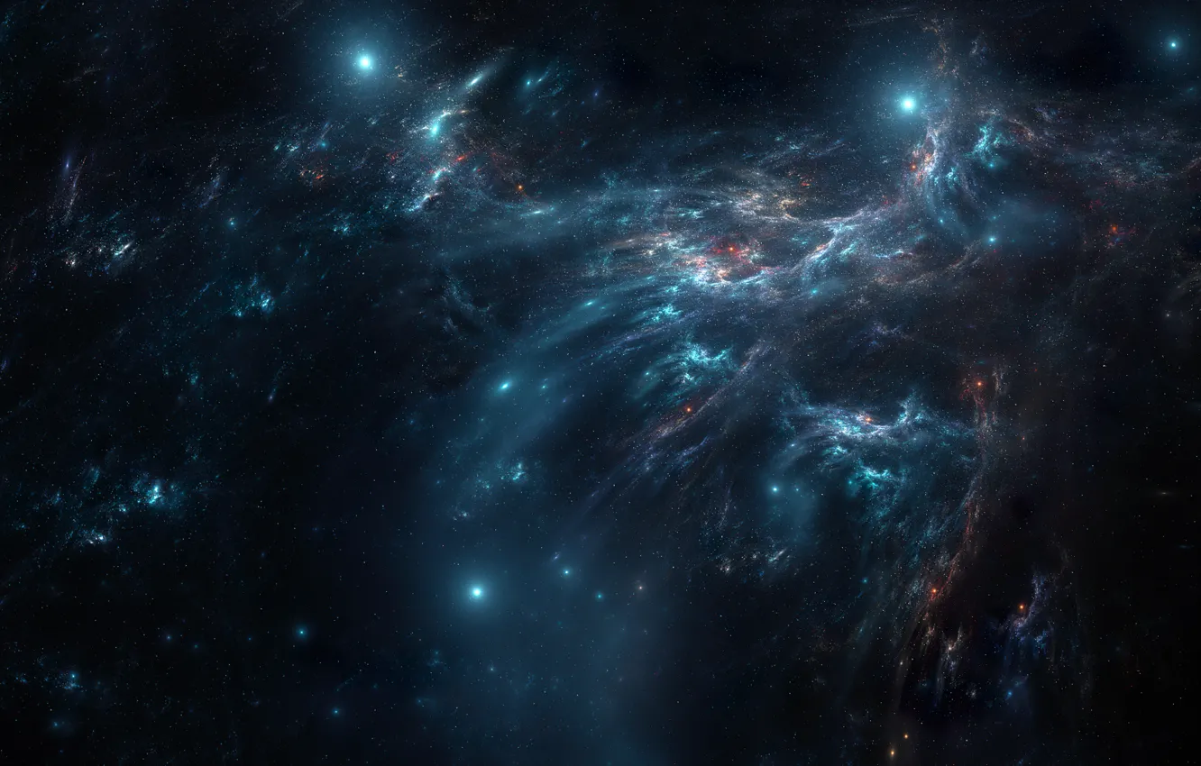 Фото обои space, nebula, stars