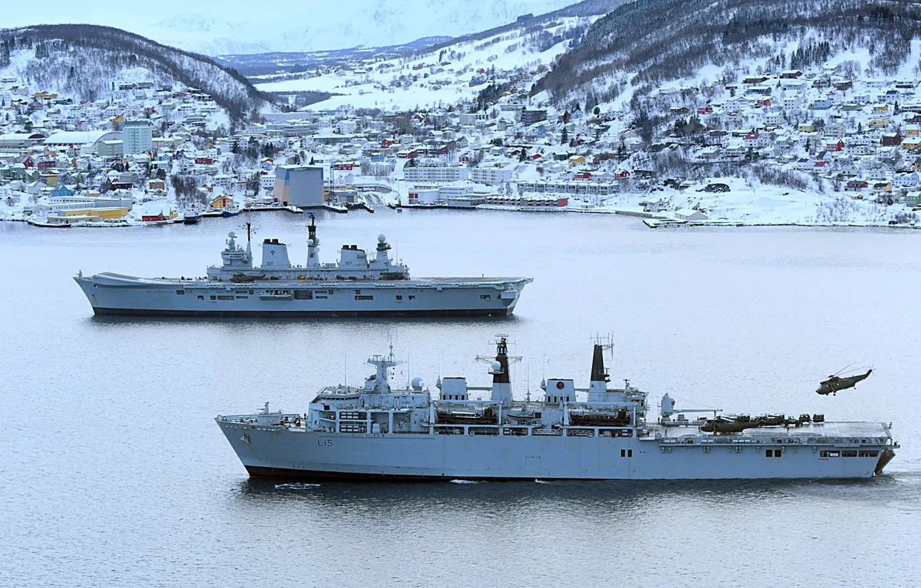 Фото обои флот, королевский, hms bulwark, hms illustrious
