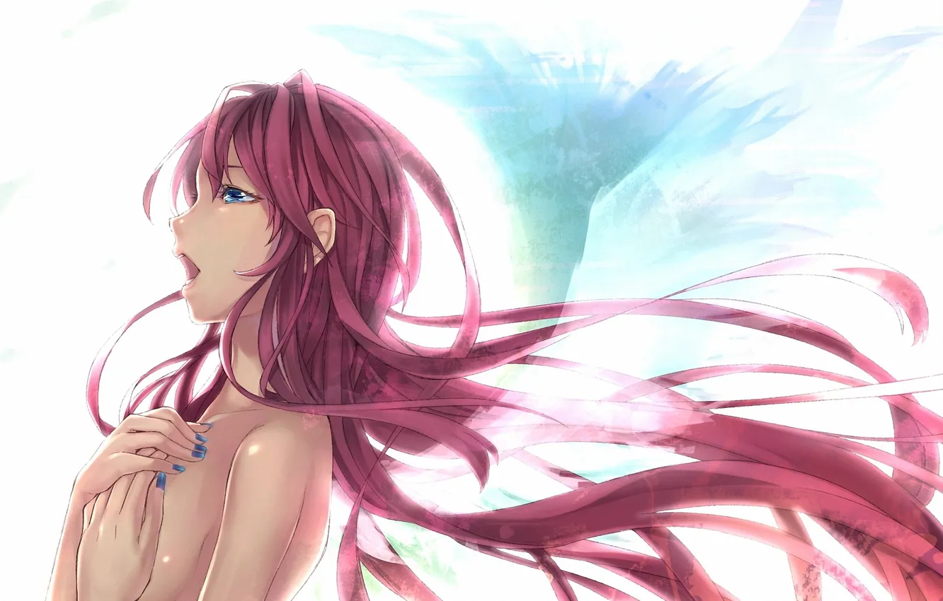 Фото обои девушка, арт, vocaloid, megurine luka, розовые волосы, пение, daystar