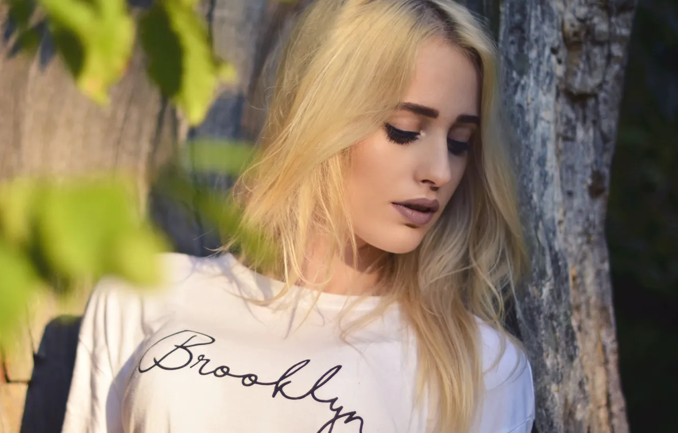 Фото обои девушка, портрет, блондинка