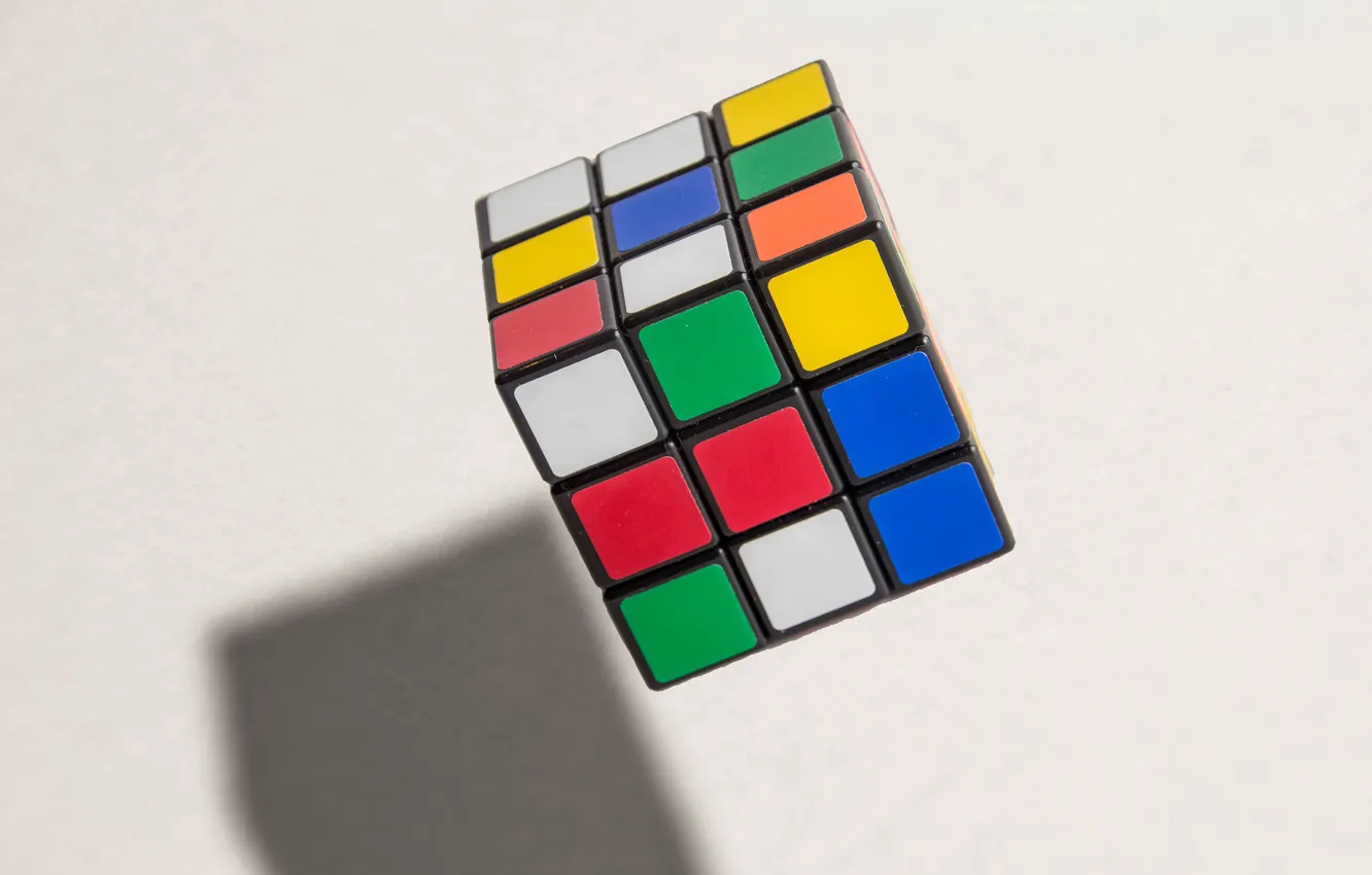 Фото обои игра, цвет, тень, грань, кубик Рубика, головоломка, ребро