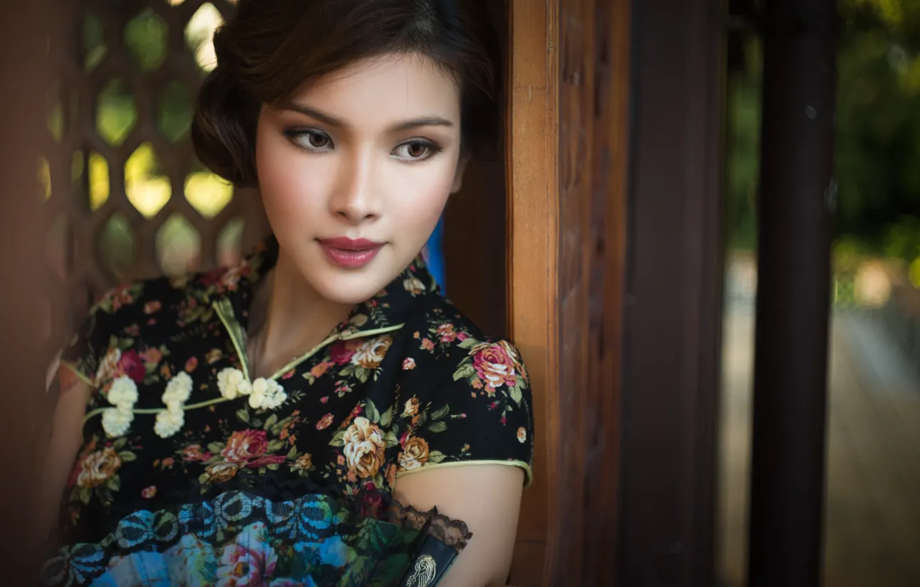 Фото обои девушка, портрет, Monique