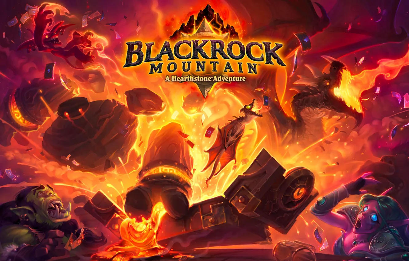 Фото обои hearthstone, Hearthstone: Heroes of Warcraft, blackrock mountain