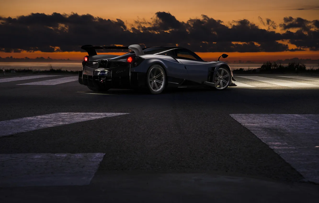 Фото обои Pagani, sunset, Huayra BC