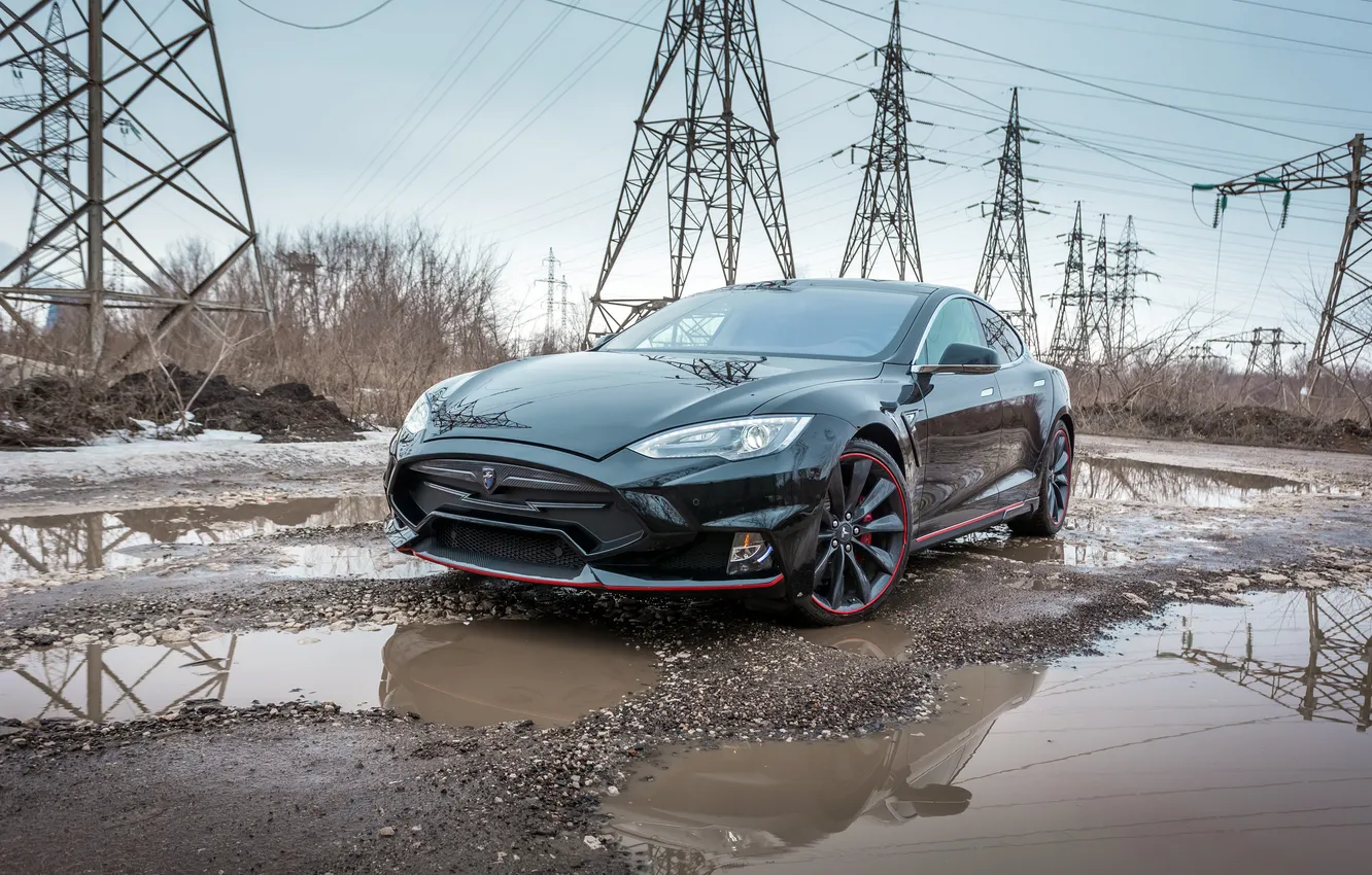 Фото обои Tesla, Model S, тесла, электрокар, Larte Design