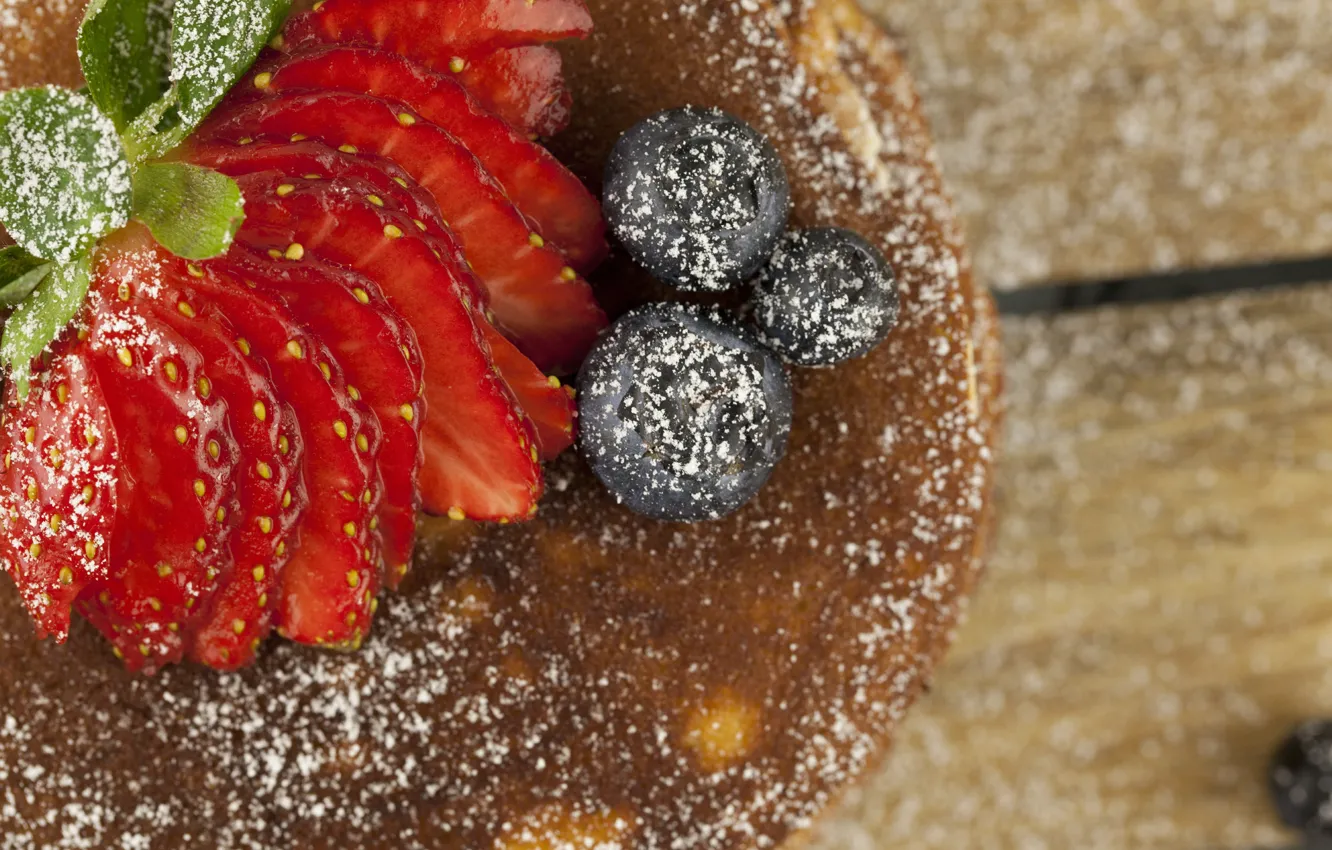 Фото обои ягоды, Клубника, Сладости, блины, Strawberry