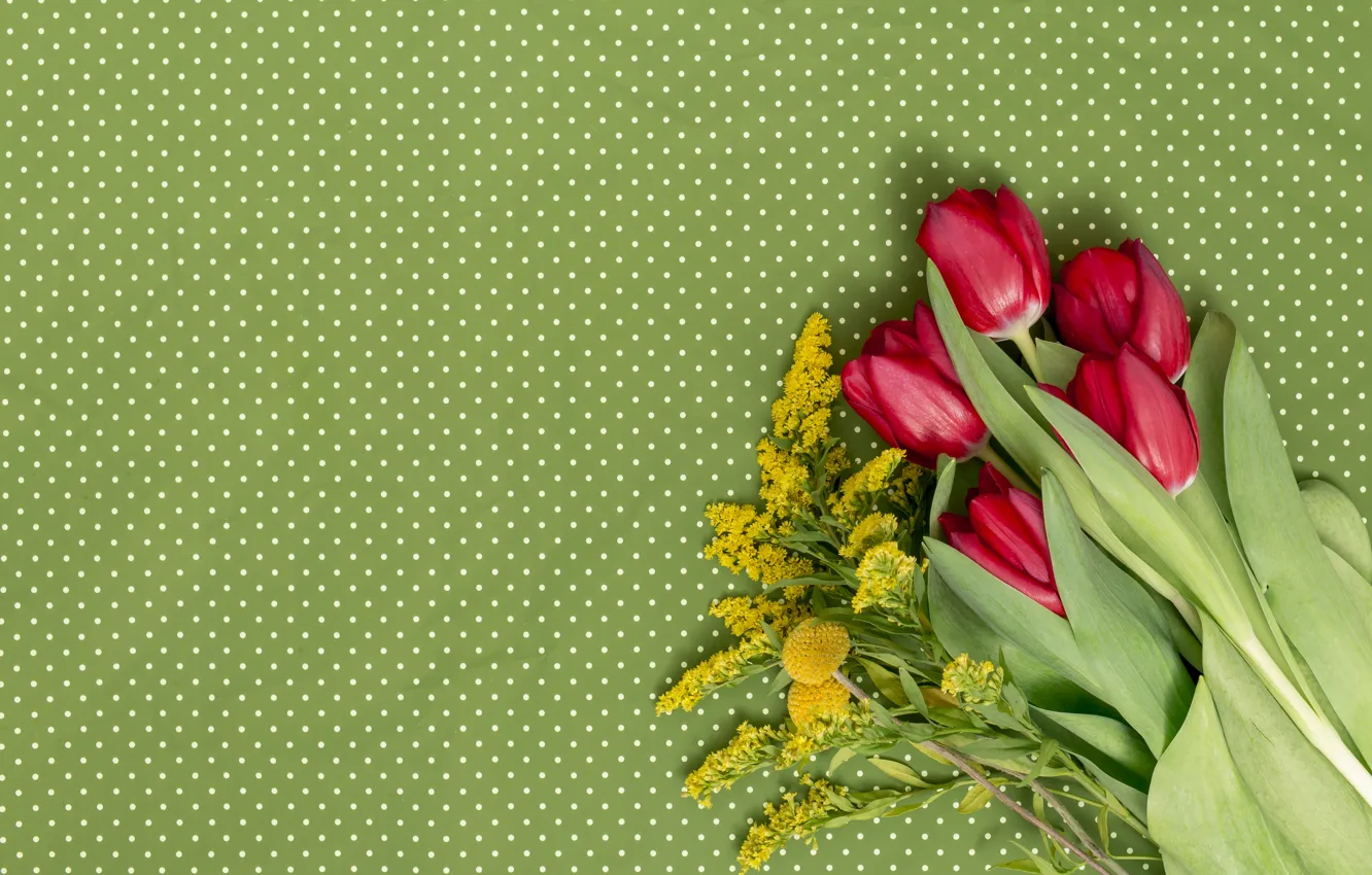 Фото обои цветы, букет, тюльпаны, красные, red, flowers, tulips, spring