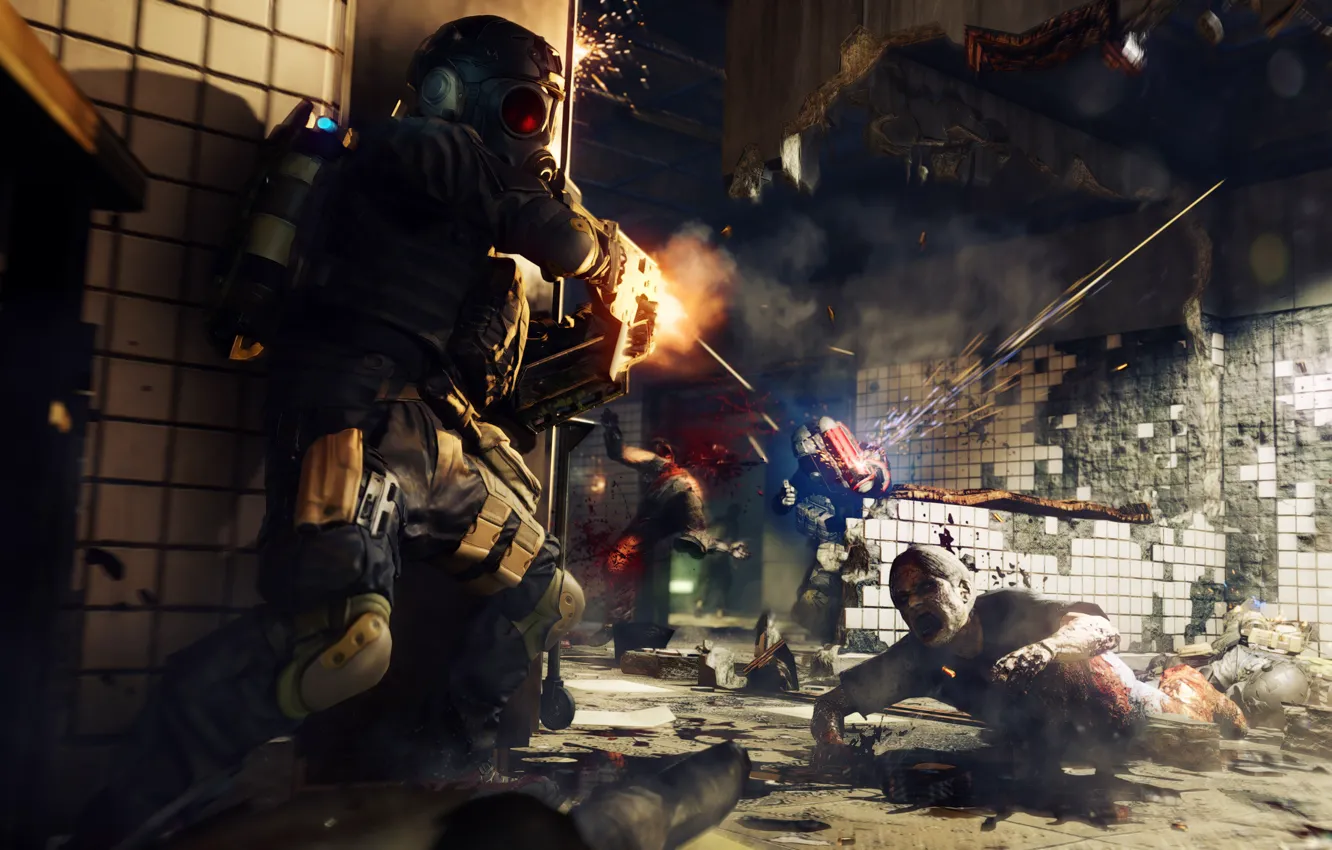 Фото обои zombies, Resident Evil, fight, Biohazard, Resident Evil Umbrella Corps, Umbrella Corps, Mercenaries, Mercenaries Umbrella Corps
