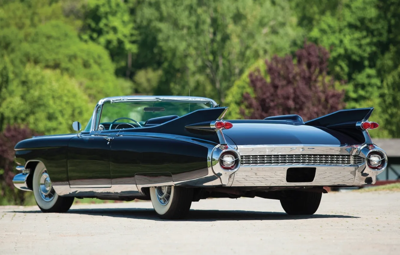 Фото обои Eldorado, Cadillac, Эльдорадо, классика, вид сзади, 1959, Кадилак, Biarritz