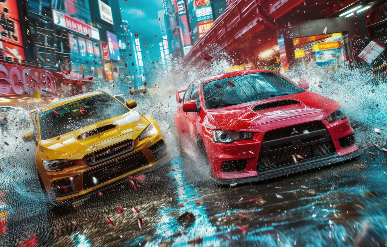 Фото обои car, Racing, Town