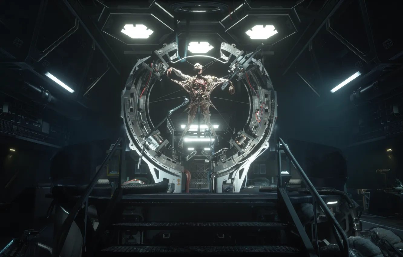 Фото обои Dead Space, Subject Zero, Screenshot, Скриншот, The Callisto Protocol, Нулевой пациент