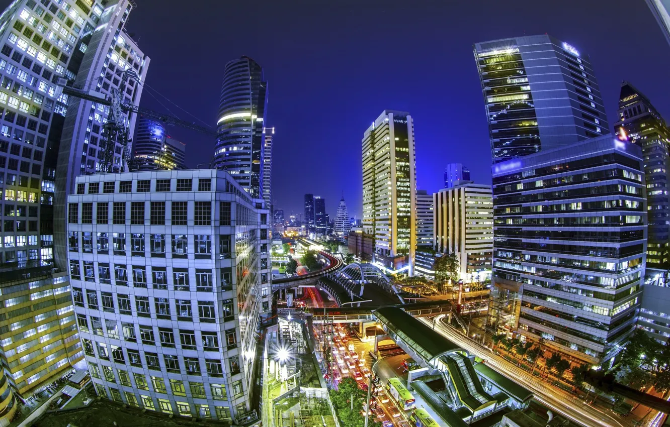 Фото обои ночь, город, здания, красота, Тайланд, Бангкок