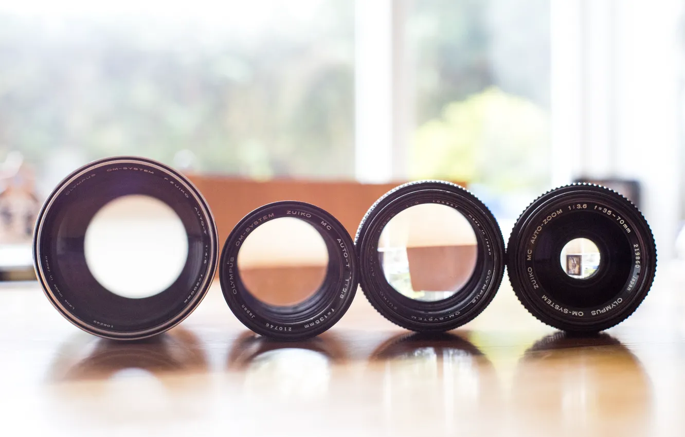 Фото обои bokeh, lenses, Zuiko