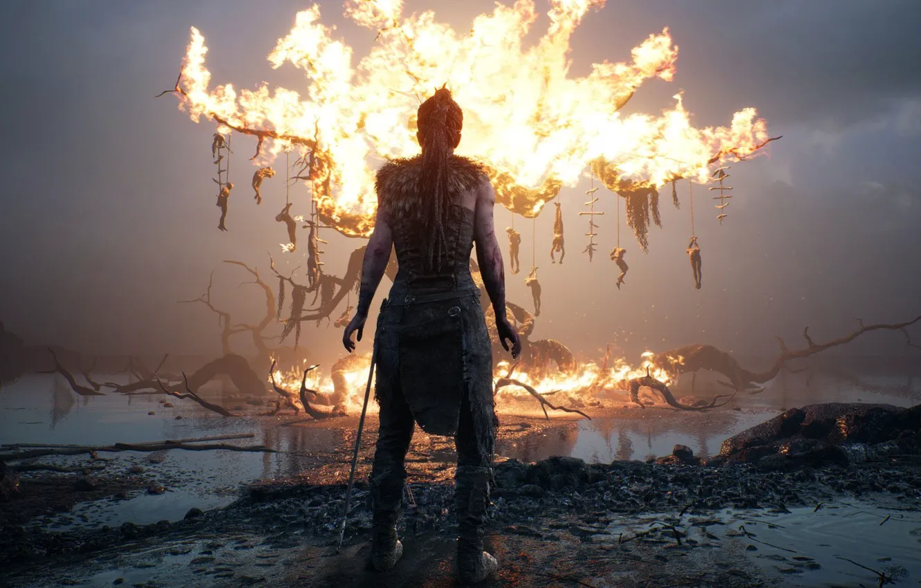 Фото обои Ninja Theory, PS4, Hellblade, Senua's Sacrifice
