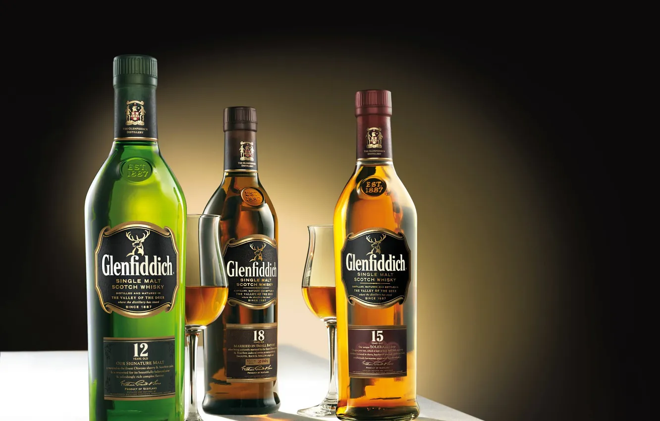 Фото обои олень, Шотландия, Виски, односолодовый, glenfiddich