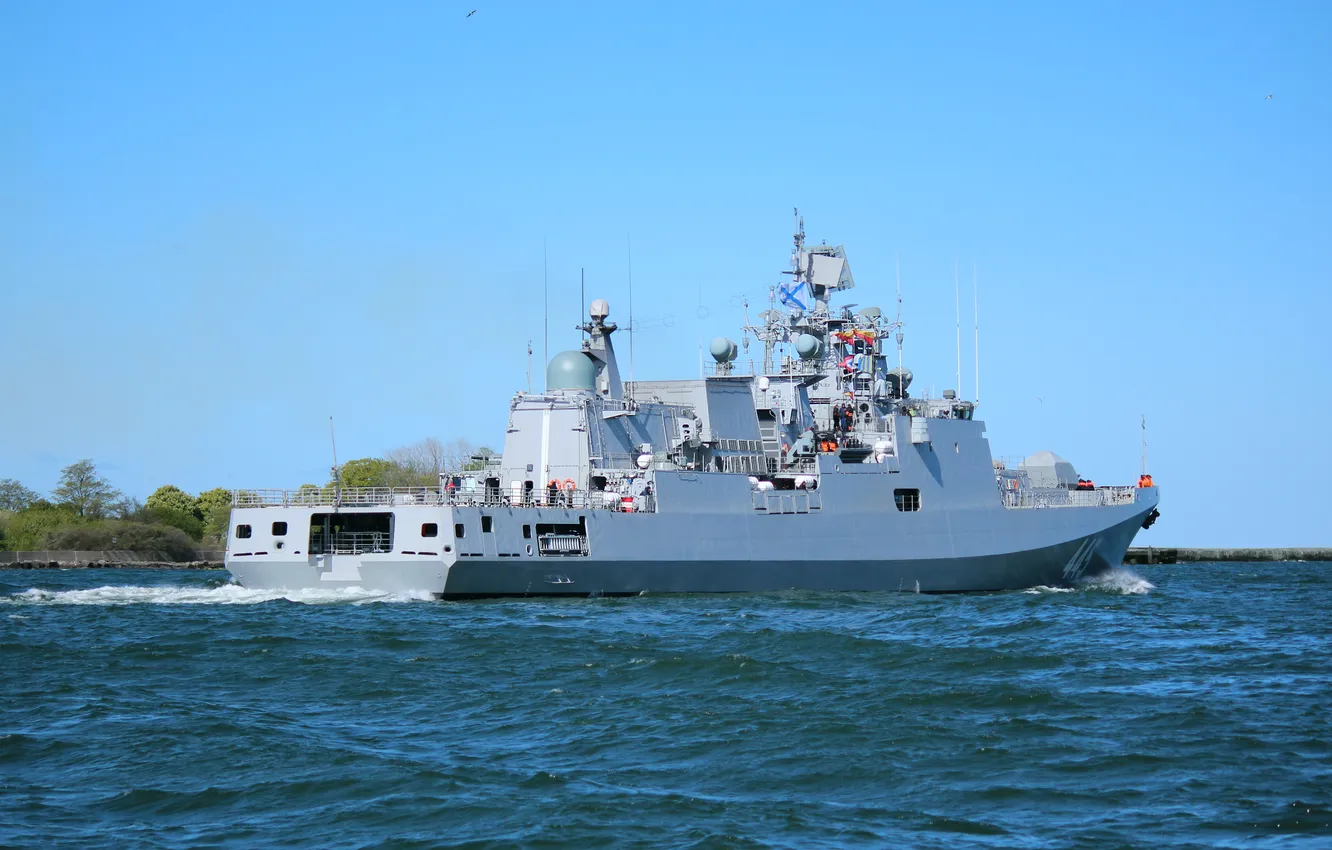 Фото обои фрегат, испытания, ВМС Индии, INS Tamal