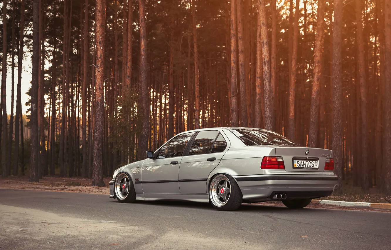 Фото обои BMW, stance, E36